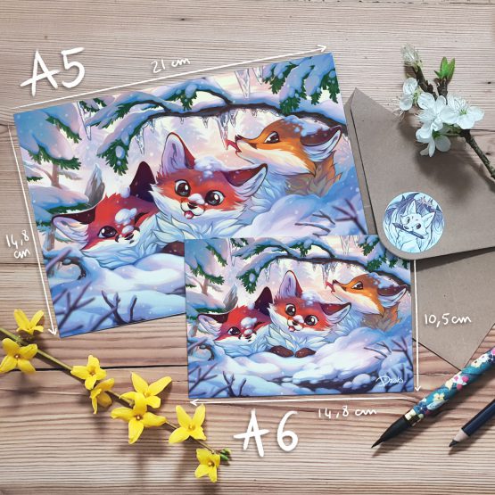 Carte • Renardeaux de Noël – Image 2