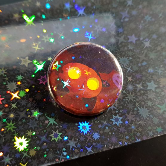 Badge/Magnet brillant • Chat Citrouille – Image 4
