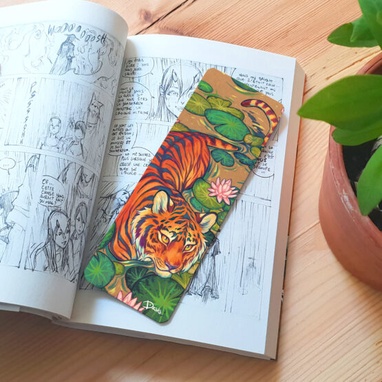 Marque-Page Poche • Tigre Nénuphars