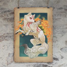 Poster accroché Amaterasu parchemin