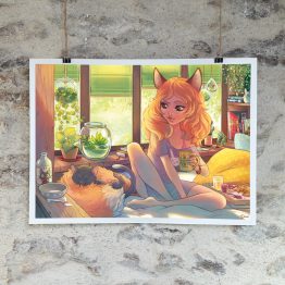 Poster accroché petit dej