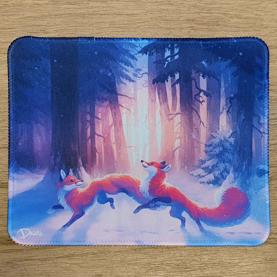 Tapis de Souris • Renards Premières Neiges – Image 2