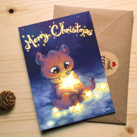 Carte • Ourson de Noël