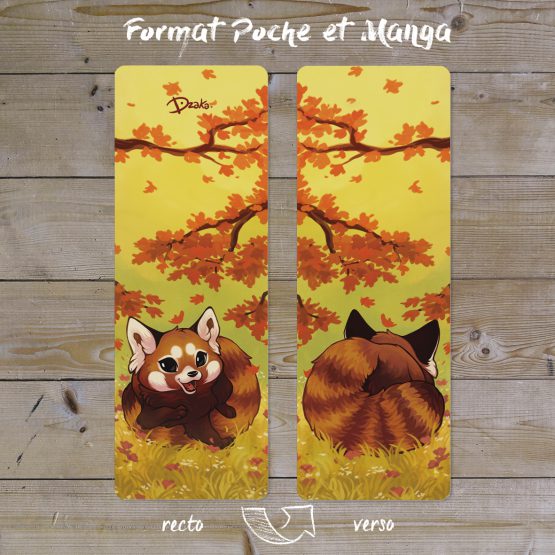 Marque-Page Poche • Panda Roux Automne – Image 2