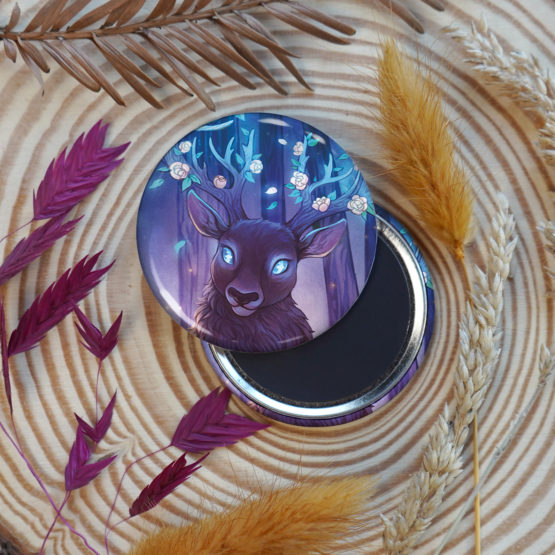 Badge/Magnet • Cerf Aux Bois Fleuris – Image 3