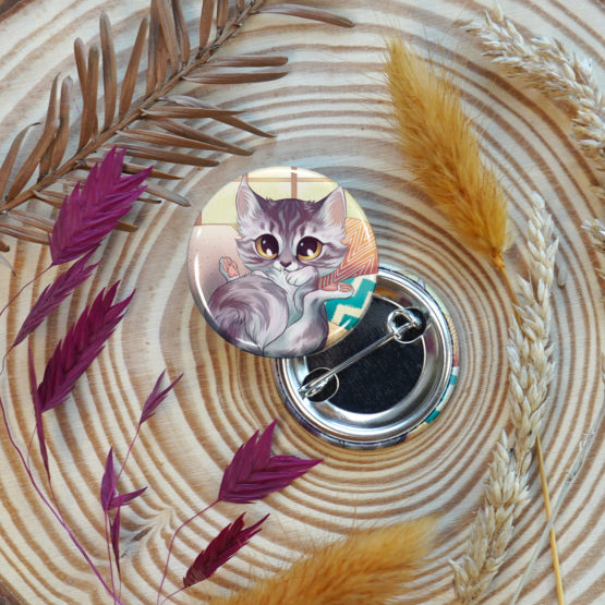 Badge/Magnet • Chat Gris – Image 2