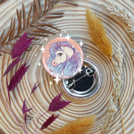Badge/Magnet brillant • Licorne – Image 2