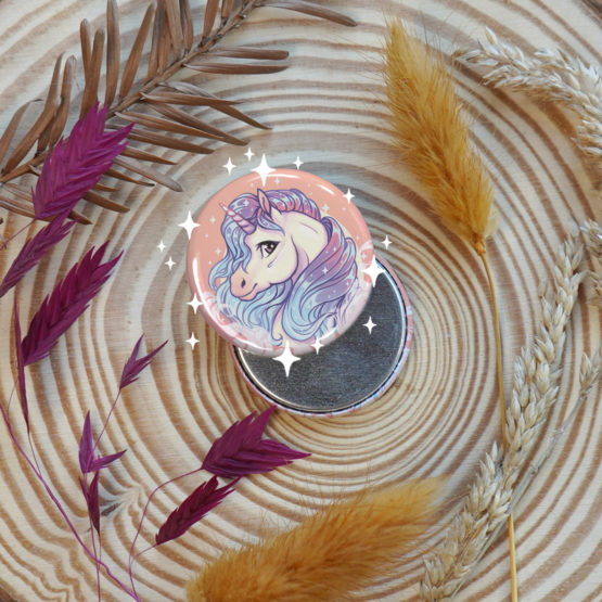 Badge/Magnet brillant • Licorne – Image 3