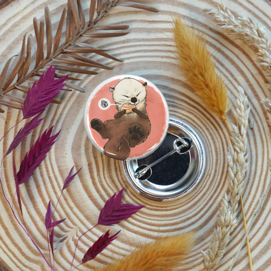 Badge/Magnet • Loutre agacée – Image 2