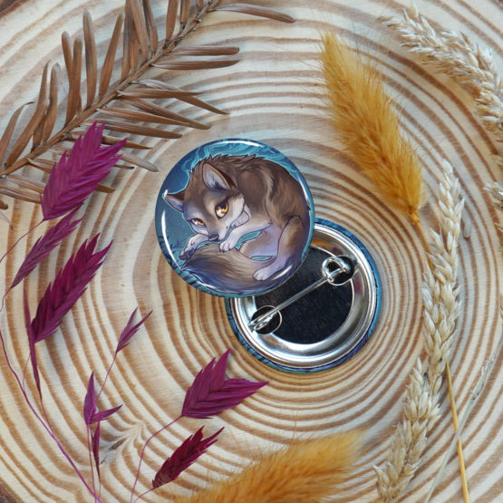Badge/Magnet • Loup Nuit – Image 2