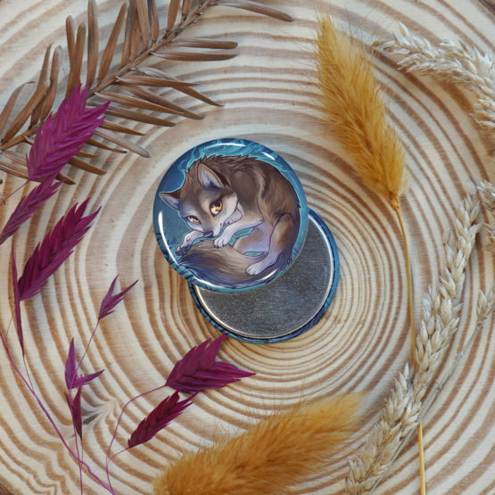 Badge/Magnet • Loup Nuit – Image 3