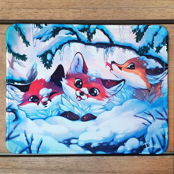 Tapis de Souris • Renardeaux de Noël – Image 2