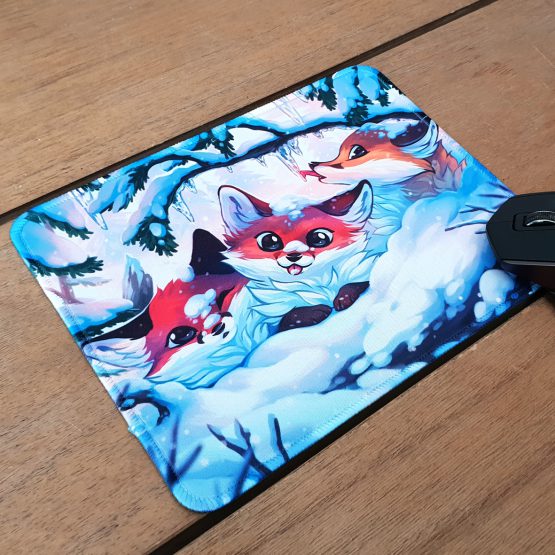 Tapis de Souris • Renardeaux de Noël – Image 3