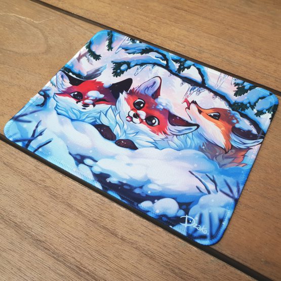 Tapis de Souris • Renardeaux de Noël – Image 4