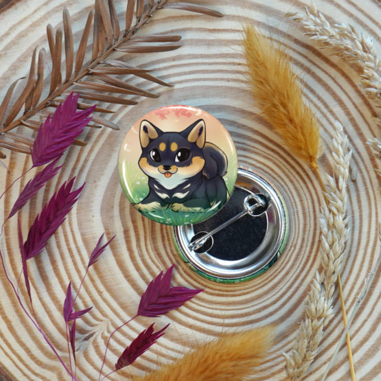Badge/Magnet • Shiba Noir – Image 2
