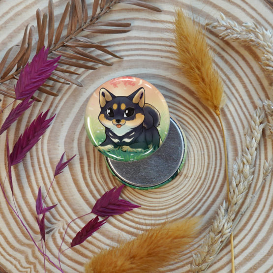 Badge/Magnet • Shiba Noir – Image 3