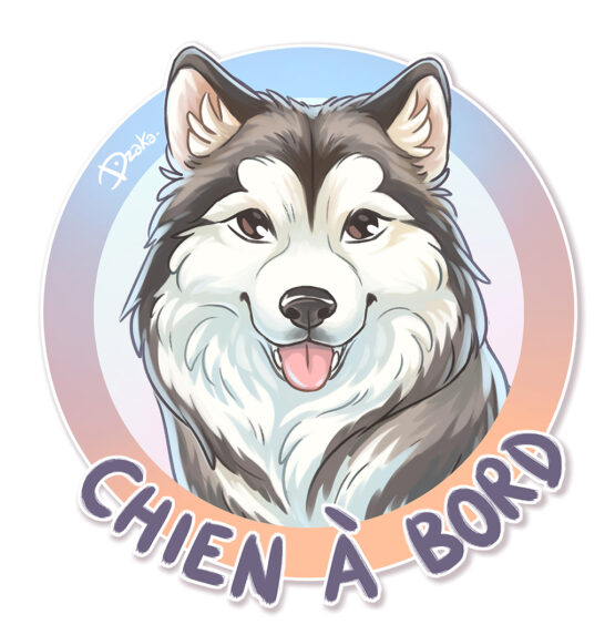 Sticker Auto • Malamute • 3 variations de couleurs – Image 4