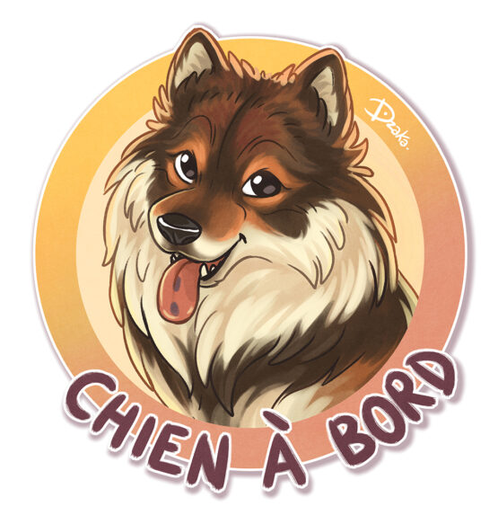 Sticker Auto • Eurasier • 6 variations de couleurs – Image 5
