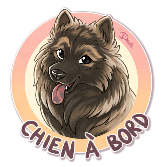 Sticker Auto • Eurasier • 6 variations de couleurs – Image 6