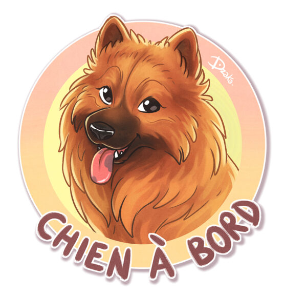 Sticker Auto • Eurasier • 6 variations de couleurs – Image 4