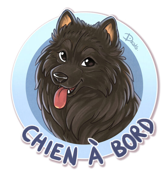 Sticker Auto • Eurasier • 6 variations de couleurs – Image 2