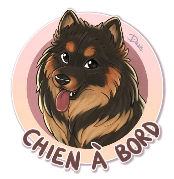 Sticker Auto • Eurasier • 6 variations de couleurs – Image 3