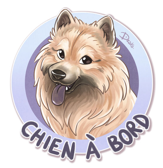 Sticker Auto • Eurasier • 6 variations de couleurs – Image 7