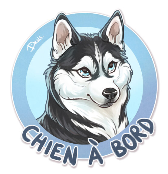 Sticker Auto • Husky • 3 variations de couleurs – Image 4