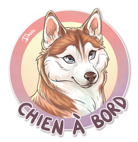 Sticker Auto • Husky • 3 variations de couleurs – Image 3