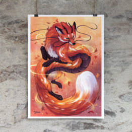 Poster accroché dragon fox