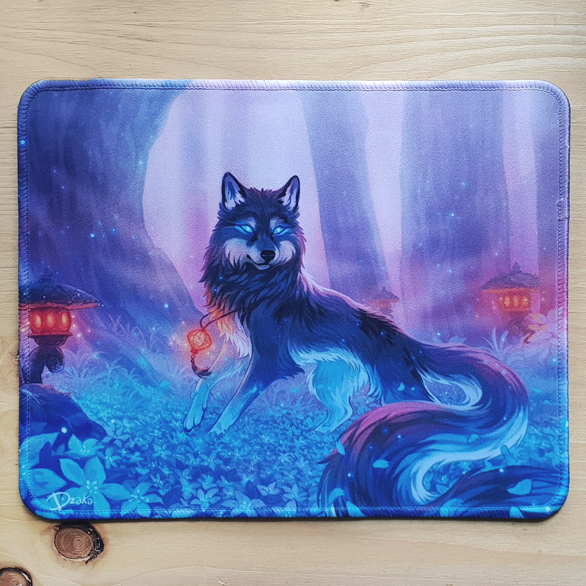 Tapis de souris XXL • Loup Lanterne – Dzaka