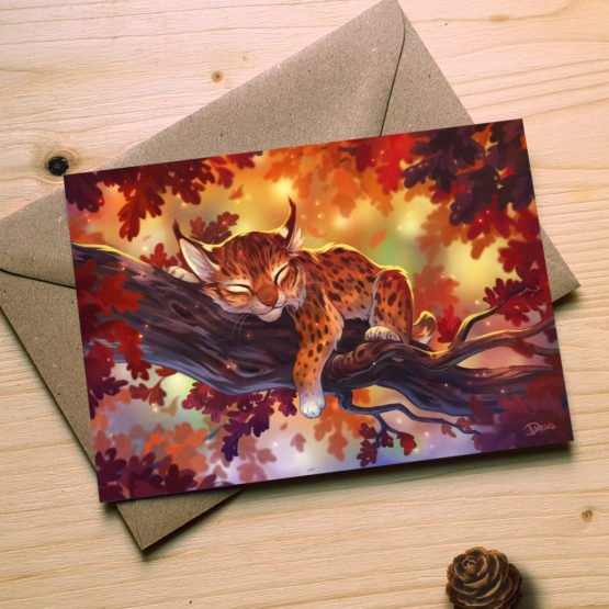 Carte • Lynx Automne (2 variantes) – Image 2