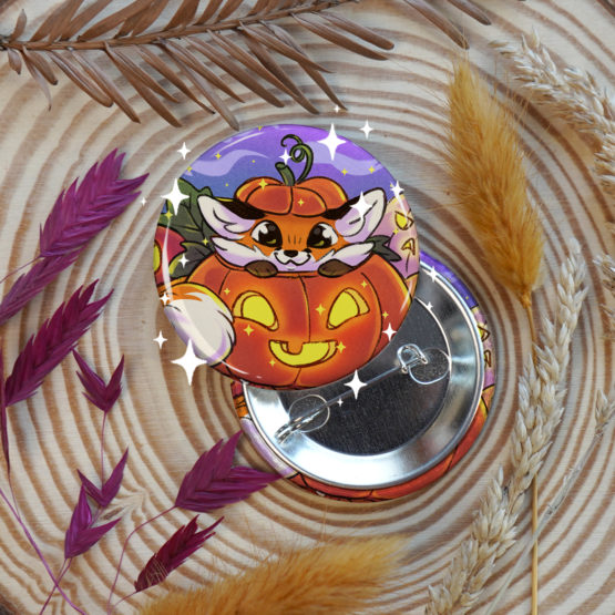 Badge/Magnet • Fox Pumpkin – Image 2