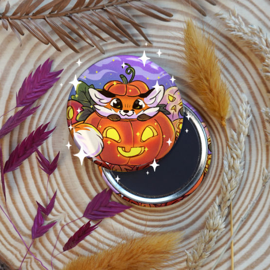 Badge/Magnet • Fox Pumpkin – Image 3