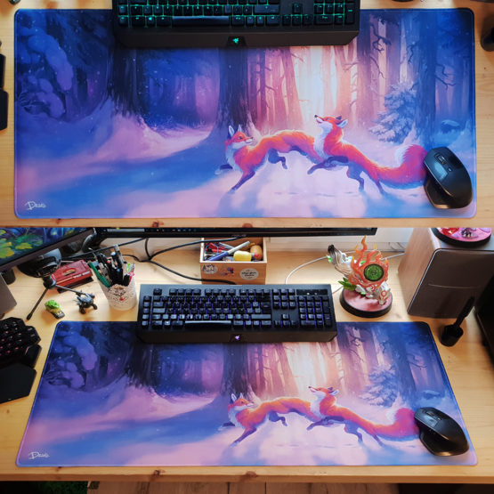 Tapis de souris XXL • Renards Premières Neiges – Image 2