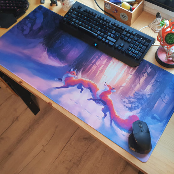 Tapis de souris XXL • Renards Premières Neiges – Image 3