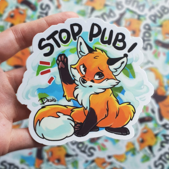 Stickers Stop Pub • Renard Ecolo