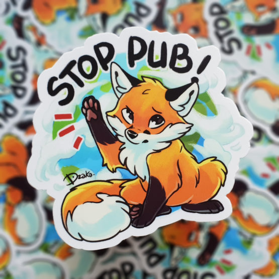 Stickers Stop Pub • Renard Ecolo – Image 3