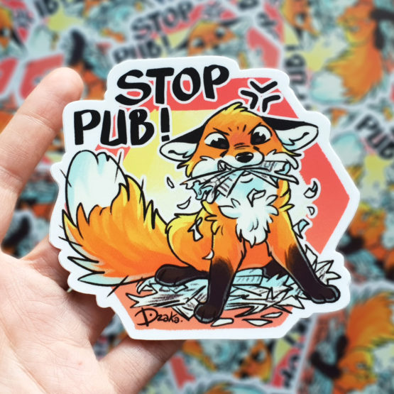 Stickers Stop Pub • Renard Rageux