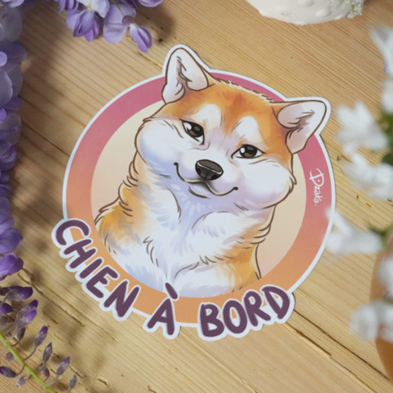 Sticker Auto • Akita • 3 Coloris – Image 2