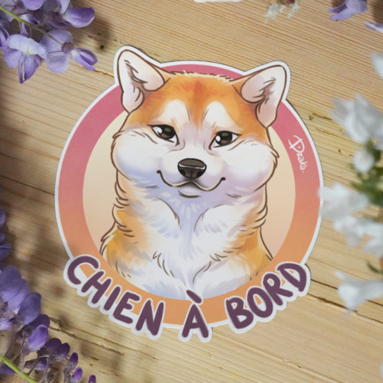 Sticker Auto • Akita • 3 Coloris – Image 3