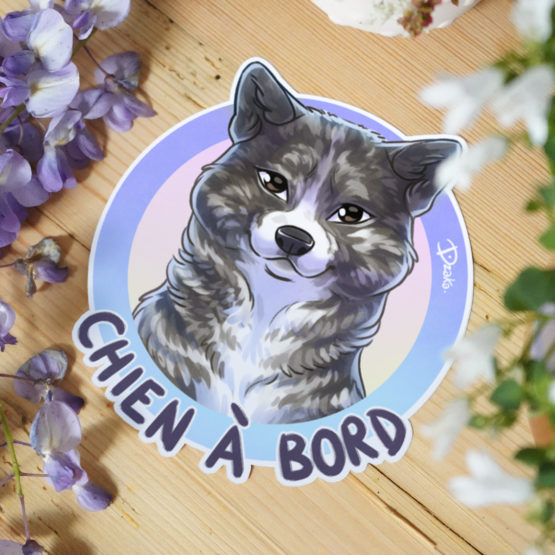 Sticker Auto • Akita • 3 Coloris – Image 4