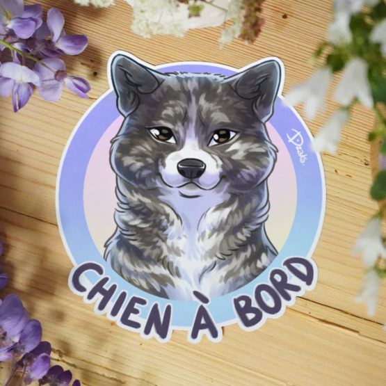 Sticker Auto • Akita • 3 Coloris – Image 5