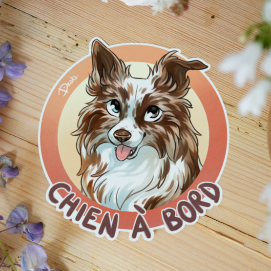 Sticker Auto • Border Collie • 5 Coloris – Image 10