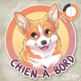 Sticker Auto • Corgi • 2 Coloris