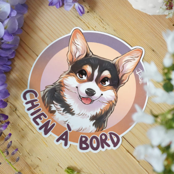Sticker Auto • Corgi • 2 Coloris – Image 3