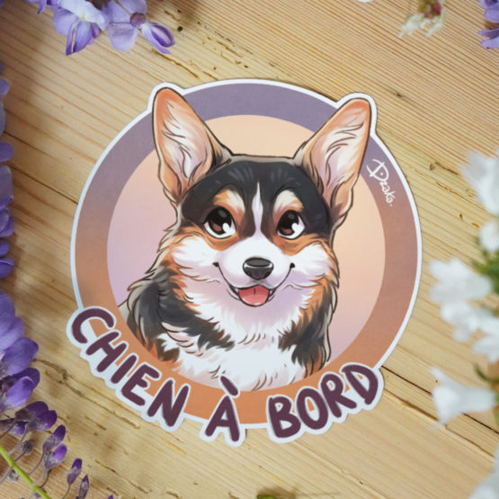 Sticker Auto • Corgi • 2 Coloris – Image 2