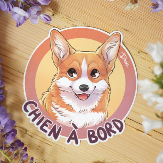 Sticker Auto • Corgi • 2 Coloris – Image 4