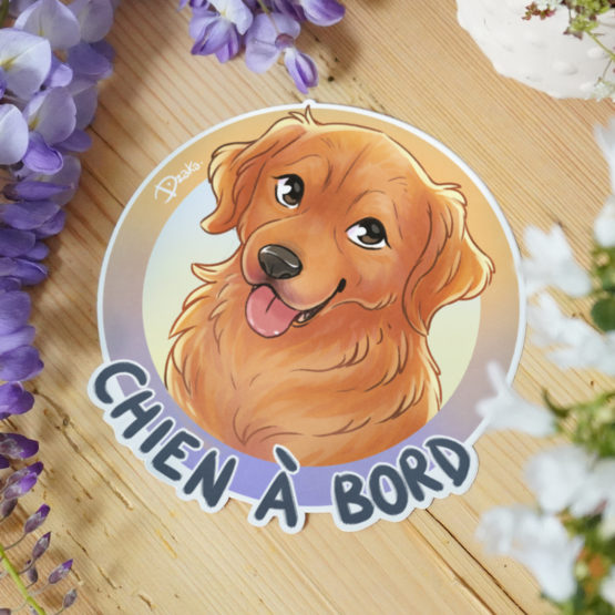 Sticker Auto • Golden Retriever • 2 Coloris – Image 2