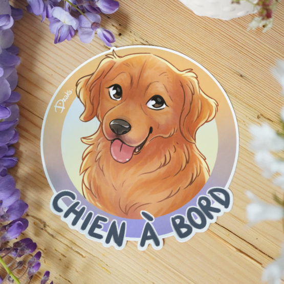 Sticker Auto • Golden Retriever • 2 Coloris – Image 3